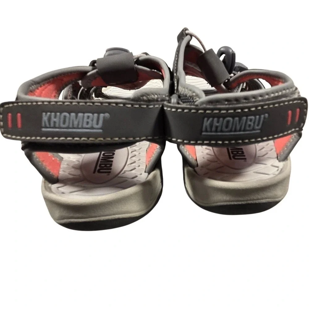 Khombu Mens Gray Coral Closed Toe Water‎ Sandals Hiking Shoes Size 7